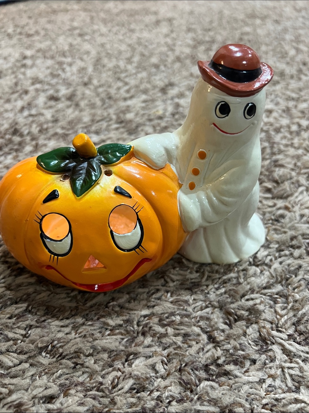 Vintage 80"s Lefton Halloween candle holder